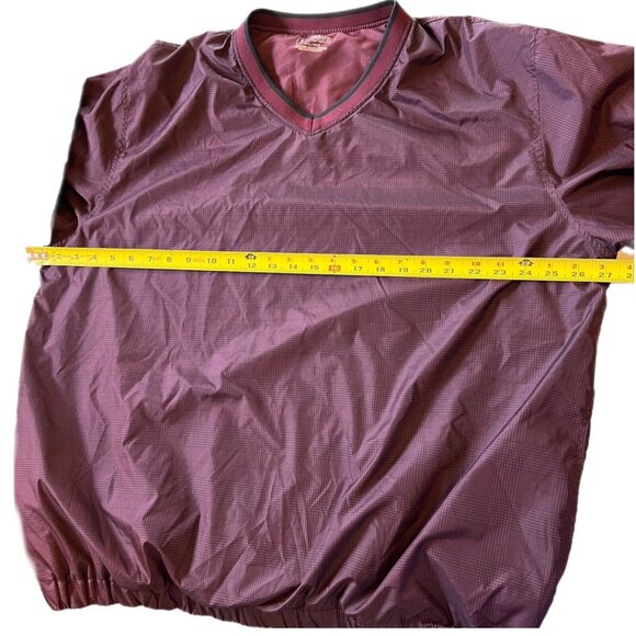 PGA TOUR Jacket Adult XL V-Neck Pullover Windbreaker Golf Coat Mens Purple Black - Picture 12 of 14